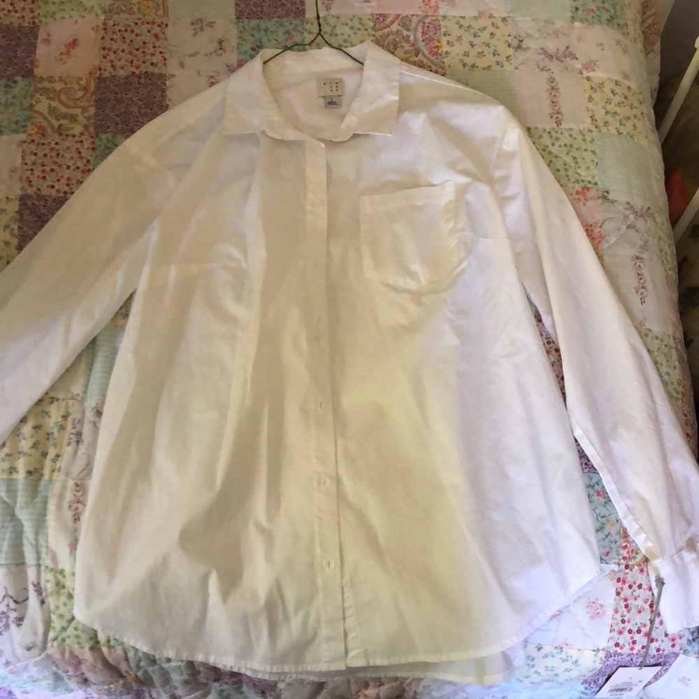 A New Day White Button Down Shirt Brand New Large
